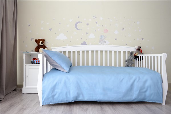 Детское постельное бельё Sweet Dreams Gray Blue (на резинке+молния)