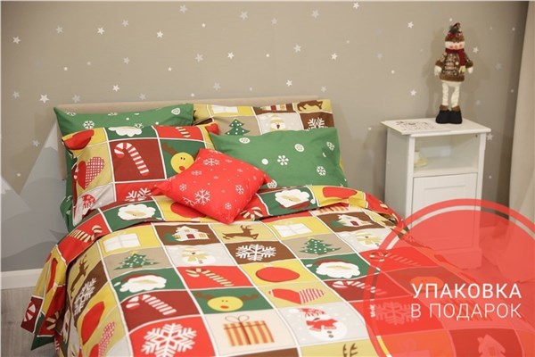 Детское постельное бельё Sweet Dreams Red Christmas Trees (на резинке + молния)