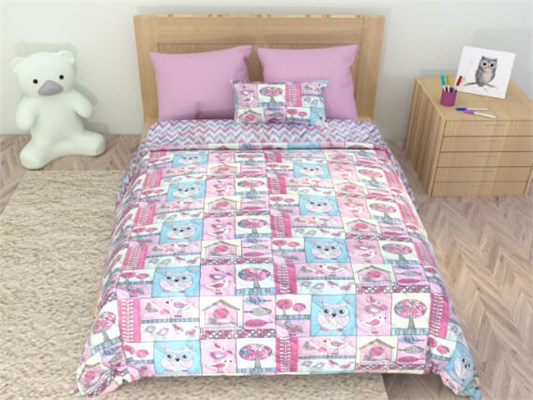 Детское покрывало Sweet Dreams Покрывало Owls (розовое)