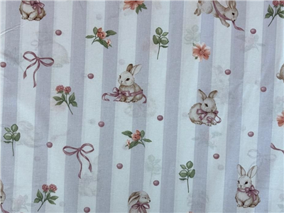 Детская простынь Сладкие Сны(Sweet Dreams) Простынь на резинке «Зайки с ленточками»