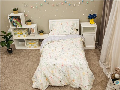 Детское постельное бельё Sweet Dreams Mixed flowers (пододеяльник+наволочка)