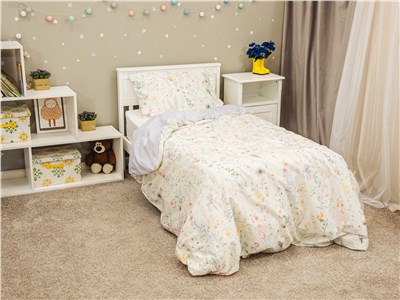 Детское постельное бельё Sweet Dreams Mixed flowers (пододеяльник+наволочка)