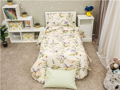 Детское постельное бельё Sweet Dreams Butterfly in green (на резинке+молния)