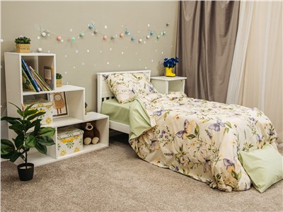 Детское постельное бельё Sweet Dreams Butterfly in green (на резинке+молния)