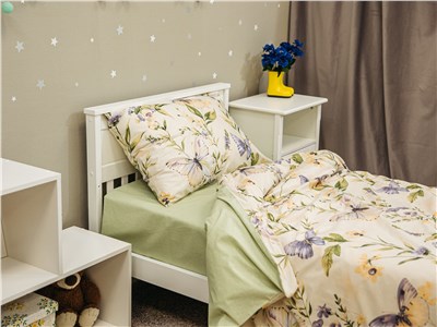 Детское постельное бельё Sweet Dreams Butterfly in green (на резинке+молния)