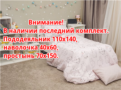 Детское постельное бельё Sweet Dreams Rabbit (на резинке + молния)