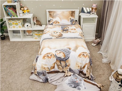 Детское постельное бельё Sweet Dreams Kitten in heats(на резинке + молния)