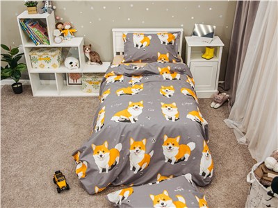 Детское постельное бельё Sweet Dreams Corgi (на резинке + молния) 