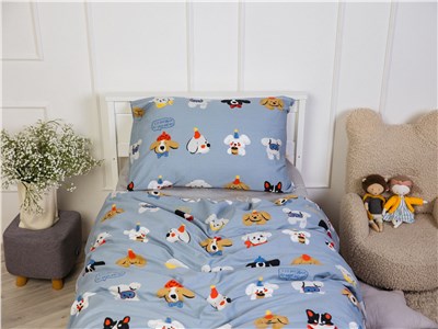 Детское постельное бельё Sweet Dreams Happy Puppies (на резинке + молния)