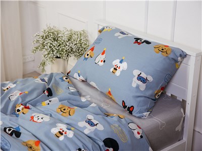 Детское постельное бельё Sweet Dreams Happy Puppies (на резинке + молния)