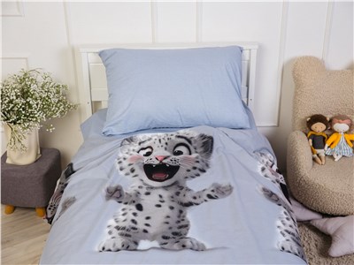 Детское постельное бельё Sweet Dreams Snow Leopard (на резинке + молния)