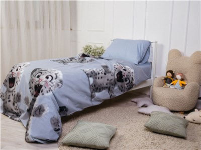 Детское постельное бельё Sweet Dreams Snow Leopard (на резинке + молния)