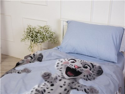 Детское постельное бельё Sweet Dreams Snow Leopard (на резинке + молния)