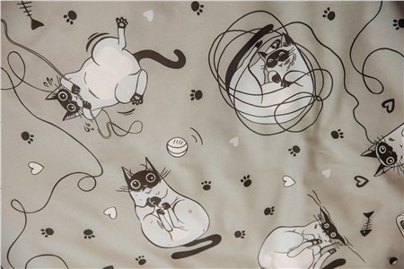 Детское постельное бельё Sweet Dreams Gray Cats (на резинке + молния)
