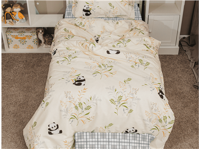 Детское постельное бельё Sweet Dreams Panda&Bamboo (на резинке + молния)