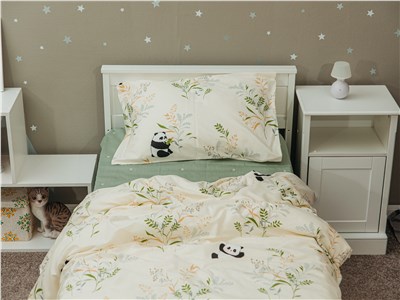 Детское постельное бельё Sweet Dreams Panda&Bamboo (на резинке + молния)