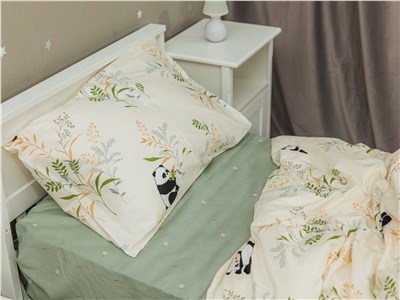 Детское постельное бельё Sweet Dreams Panda&Bamboo (на резинке + молния)