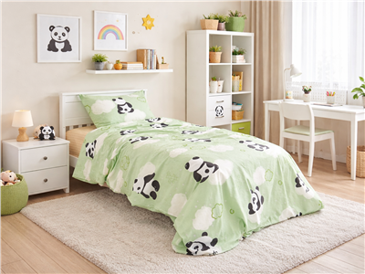 Детское постельное бельё Сладкие Сны(Sweet Dreams) Панды в облаках(на резинке + молния)