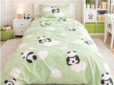Детское постельное бельё Сладкие Сны(Sweet Dreams) Панды в облаках(на резинке + молния)