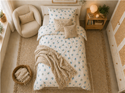 Детское постельное бельё Сладкие Сны(Sweet Dreams) Синие Ягодки (на резинке + молния)