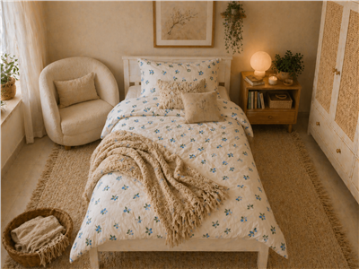 Детское постельное бельё Сладкие Сны(Sweet Dreams) Синие Ягодки (на резинке + молния)