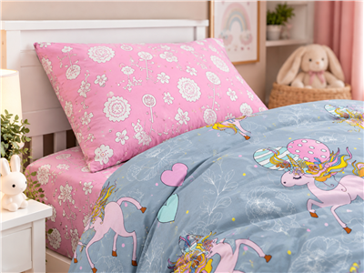 Детское постельное бельё Сладкие Сны(Sweet Dreams) Воздушная единорожка (на резинке + молния)