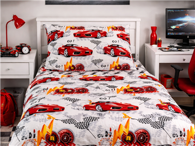 Детское постельное бельё Сладкие Сны(Sweet Dreams) Формула 1(на резинке + молния)