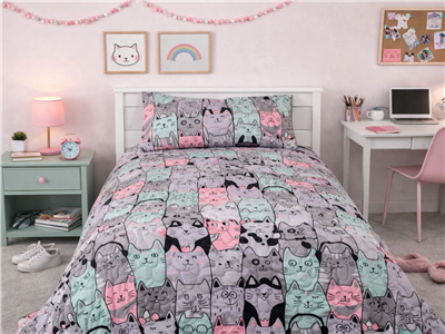 Детское покрывало Сладкие Сны(Sweet Dreams) Покрывало "Коты-меломаны"