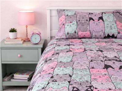 Детское покрывало Сладкие Сны(Sweet Dreams) Покрывало "Коты-меломаны"