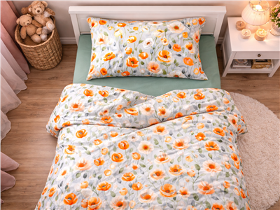 Детское постельное бельё Сладкие Сны(Sweet Dreams) Маки (на резинке + молния)