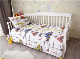 Детское постельное бельё Sweet Dreams Building Machines (на резинке + молния)