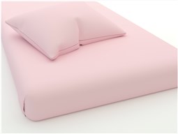 Детская простынь Sweet Dreams Простынь на резинке (сатин, нежно-розовый)