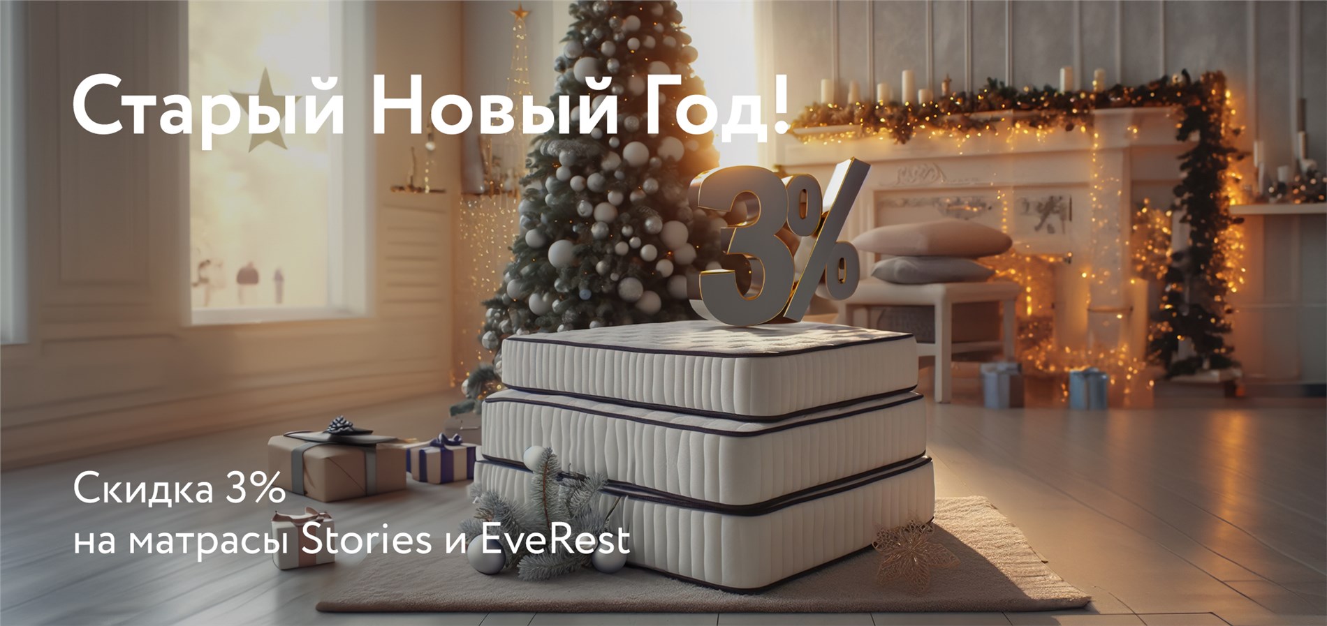 Акция на матрасы брендов Stories и EveRest